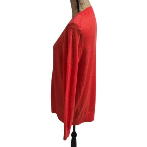 Loft Wool Blend Women's Coral Buttoned Cardigan Sweater Size XL - Picture 3 of 8